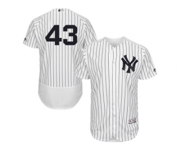 Men's Majestic New York Yankees #43 Austin Romine White Navy Flexbase Authentic Collection MLB Jersey