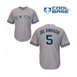 Men's Majestic New York Yankees #5 Joe DiMaggio Replica Grey Road MLB Jersey Men's Majestic New York Yankees #5 Joe DiMaggio Replica Grey Road MLB Jersey
