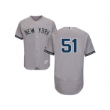 Men's Majestic New York Yankees #51 Bernie Williams Grey Flexbase Authentic Collection MLB Jersey Men's Majestic New York Yankees #51 Bernie Williams Grey Flexbase Authentic Collection MLB Jersey