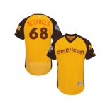 Men's Majestic New York Yankees #68 Dellin Betances Yellow 2016 All-Star American League BP Authentic Collection Flex Base MLB Jersey Men's Majestic New York Yankees #68 Dellin Betances Yellow 2016 All-Star American League BP Authentic Collection Flex Base MLB Jersey