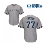 Men's Majestic New York Yankees #77 Clint Frazier Replica Grey Road MLB Jersey Men's Majestic New York Yankees #77 Clint Frazier Replica Grey Road MLB Jersey