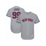 Men's Majestic New York Yankees #99 Aaron Judge Grey Stars & Stripes Authentic Collection Flex Base MLB Jersey Men's Majestic New York Yankees #99 Aaron Judge Grey Stars & Stripes Authentic Collection Flex Base MLB Jersey