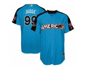 Men's Majestic New York Yankees #99 Aaron Judge Replica Blue American League 2017 MLB All-Star MLB Jersey