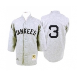 Men's Mitchell and Ness 1929 New York Yankees #3 Babe Ruth Authentic Grey Throwback MLB Jersey Men's Mitchell and Ness 1929 New York Yankees #3 Babe Ruth Authentic Grey Throwback MLB Jersey
