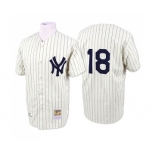 Men's Mitchell and Ness New York Yankees #18 Don Larsen Authentic White Throwback MLB Jersey Men's Mitchell and Ness New York Yankees #18 Don Larsen Authentic White Throwback MLB Jersey