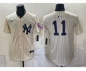 Men's New York Yankees #11 Anthony Volpe Cream 2026 Field of Dreams Stadium Stitched Baseball Jersey Men's New York Yankees #11 Anthony Volpe Cream 2026 Field of Dreams Stadium Stitched Baseball Jersey