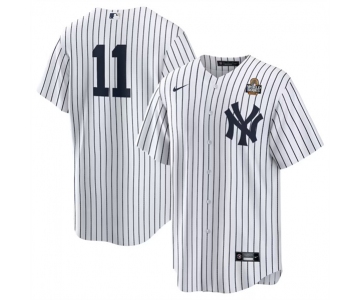 Men's New York Yankees #11 Anthony Volpe White 2024 World Series Cool Base Stitched Baseball Jersey