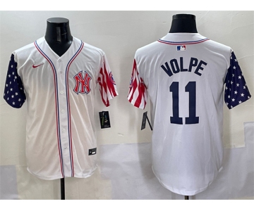Men's New York Yankees #11 Anthony Volpe White American Style Limited Stitched Baseball Jersey