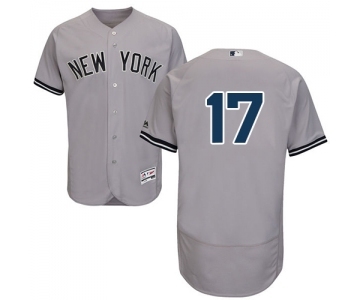 Men's New York Yankees #17 Matt Holliday Grey Flexbase Authentic Collection Baseball Jersey