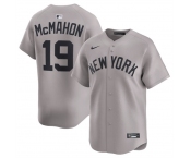 Men's New York Yankees #19 Ryan McMahon Grey 2025 Limited Stitched Baseball Jersey Men's New York Yankees #19 Ryan McMahon Grey 2025 Limited Stitched Baseball Jersey