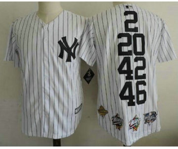 Men's New York Yankees 2 20 42 46 White Home Cool Base Cooperstown Collection