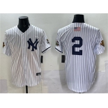 Men's New York Yankees #2 Derek Jeter White Strip World Series Limited Stitched Baseball Jersey Men's New York Yankees #2 Derek Jeter White Strip World Series Limited Stitched Baseball Jersey
