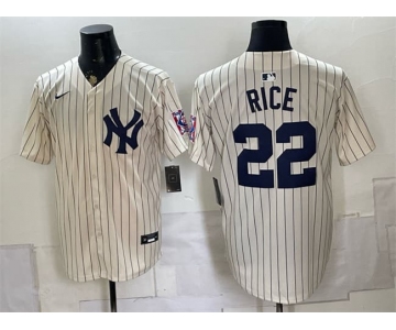 Men's New York Yankees #22 Ben Rice Cream 2026 Field of Dreams Stadium Stitched Baseball Jersey
