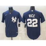 Men's New York Yankees #22 Ben Rice Navy Stitched Baseball Jersey Men's New York Yankees #22 Ben Rice Navy Stitched Baseball Jersey