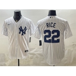 Men's New York Yankees #22 Ben Rice White Home Stitched Baseball Jersey Men's New York Yankees #22 Ben Rice White Home Stitched Baseball Jersey