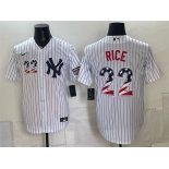 Men's New York Yankees #22 Ben Rice White USA 250 Fourth of July Home Stadium Stitched Baseball Jersey Men's New York Yankees #22 Ben Rice White USA 250 Fourth of July Home Stadium Stitched Baseball Jersey
