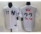 Men's New York Yankees #22 Ben Rice White USA 250 Fourth of July Home Stadium Stitched Baseball Jersey Men's New York Yankees #22 Ben Rice White USA 250 Fourth of July Home Stadium Stitched Baseball Jersey