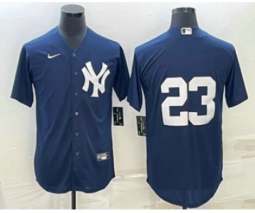 Men's New York Yankees #23 Don Mattingly Black Stitched Nike Cool Base Throwback Jersey