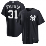 Men's New York Yankees #31 Cam Schlittler Navy 2026 Alternate Stitched Baseball Jersey Men's New York Yankees #31 Cam Schlittler Navy 2026 Alternate Stitched Baseball Jersey