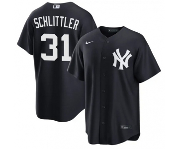 Men's New York Yankees #31 Cam Schlittler Navy 2026 Alternate Stitched Baseball Jersey