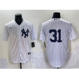 Men's New York Yankees #31 Ichiro Suzuki White Cool Base Limited Stitched Baseball Jersey