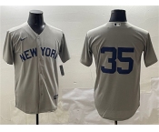 Men's New York Yankees #35 Cody Bellinger Gray Cool Base Stitched Baseball Jersey