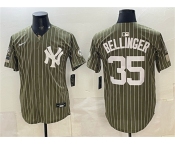 Men's New York Yankees #35 Cody Bellinger Olive 2026 Armed Forces Day Salute To Service Stitched Baseball Jerse Men's New York Yankees #35 Cody Bellinger Olive 2026 Armed Forces Day Salute To Service Stitched Baseball Jerse