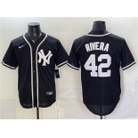 Men's New York Yankees #42 Mariano Rivera 2026 Fashion Replica Black Out Stitched Baseball Jersey Men's New York Yankees #42 Mariano Rivera 2026 Fashion Replica Black Out Stitched Baseball Jersey