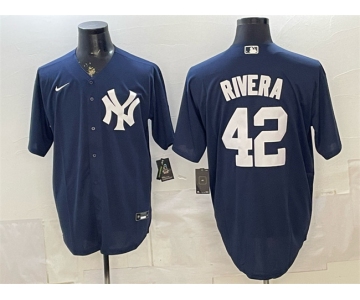 Men's New York Yankees #42 Mariano Rivera Navy Limited Stitched Baseball Jersey