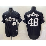 Men's New York Yankees #48 Paul Goldschmidt Black 'Gothic Legacy Edition' Vapor Premier Limited Stitched Baseball Jersey Men's New York Yankees #48 Paul Goldschmidt Black 'Gothic Legacy Edition' Vapor Premier Limited Stitched Baseball Jersey