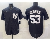 Men's New York Yankees #53 David Bednar Black Stitched Baseball Jersey Men's New York Yankees #53 David Bednar Black Stitched Baseball Jersey