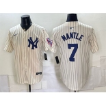 Men's New York Yankees #7 Mickey Mantle Cream 2026 Field of Dreams Stadium Stitched Baseball Jersey Men's New York Yankees #7 Mickey Mantle Cream 2026 Field of Dreams Stadium Stitched Baseball Jersey