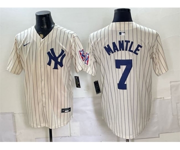 Men's New York Yankees #7 Mickey Mantle Cream 2026 Field of Dreams Stadium Stitched Baseball Jersey