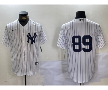 Men's New York Yankees #89 Jasson Dominguez White Cool Base Stitched Jersey