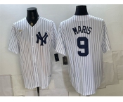 Men's New York Yankees #9 Roger Maris White Home Cool Base Stitched Baseball Jersey Men's New York Yankees #9 Roger Maris White Home Cool Base Stitched Baseball Jersey