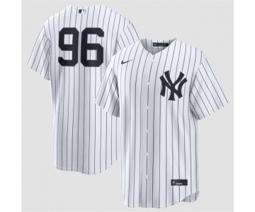Men's New York Yankees #96 George Lombard Jr White No Name Home Limited Stitched Baseball Jersey