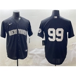 Men's New York Yankees #99 Aaron Judge Black Cool Base Stitched Baseball Jersey