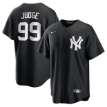 Men's New York Yankees #99 Aaron Judge Black Lights Out Limited Stitched Baseball Jersey
