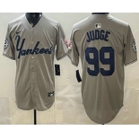 Men's New York Yankees #99 Aaron Judge Grey Limited Jersey Men's New York Yankees #99 Aaron Judge Grey Limited Jersey
