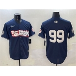 Men's New York Yankees #99 Aaron Judge Navy Bronx Graffiti Vapor Limited Stitched Baseball Jersey