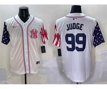 Men's New York Yankees #99 Aaron Judge White American Style Limited Stitched Baseball Jersey