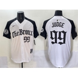 Men's New York Yankees #99 Aaron Judge White Black 'Gothic Legacy Edition' Vapor Premier Limited Stitched Baseball Jersey