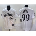 Men's New York Yankees #99 Aaron Judge White 'Gothic Legacy Edition' Vapor Premier Limited Stitched Baseball Jersey