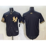 Men's New York Yankees Blank Black Gold With Patch Stitched Baseball Jersey Men's New York Yankees Blank Black Gold With Patch Stitched Baseball Jersey