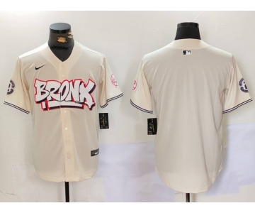 Men's New York Yankees Blank Cream Vapor Limited Stitched Baseball Jersey