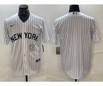 Men's New York Yankees Blank White 2024 Cool Base Stitched Jersey