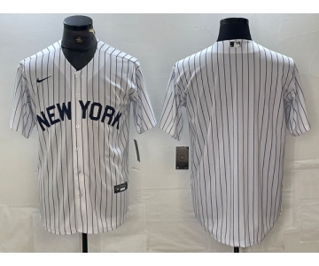 Men's New York Yankees Blank White 2024 Cool Base Stitched Jerseys
