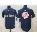 Mens New York Yankees Team Big Logo Navy Limited Stitched Baseball Jersey Mens New York Yankees Team Big Logo Navy Limited Stitched Baseball Jersey