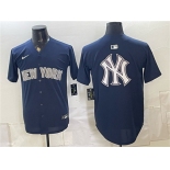 Men's New York Yankees Team Big Logo Navy Limited Stitched Baseball Jerseys Men's New York Yankees Team Big Logo Navy Limited Stitched Baseball Jerseys