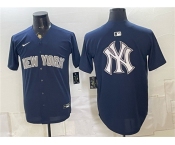 Men's New York Yankees Team Big Logo Navy Limited Stitched Baseball Jerseys Men's New York Yankees Team Big Logo Navy Limited Stitched Baseball Jerseys
